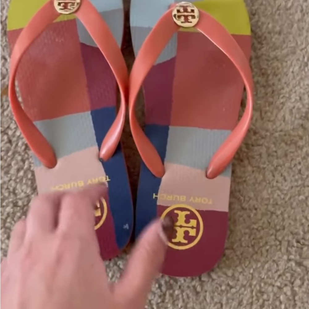 Tory Burch Multicolor Patchwork Flip Flops - image 2